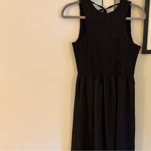 ASOS Black Sleeveless Smocked Bodice Maxi Dress